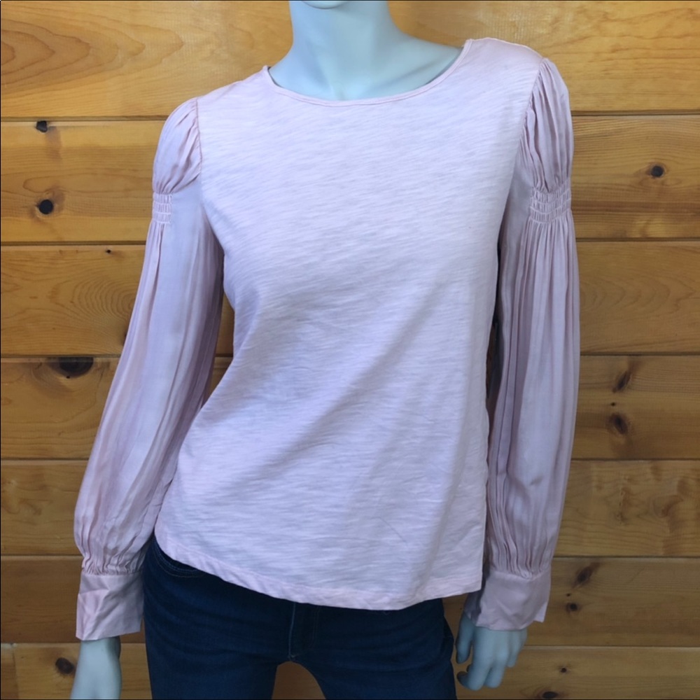 Vince Camuto  Light Pink Smock Shoulder Blouse